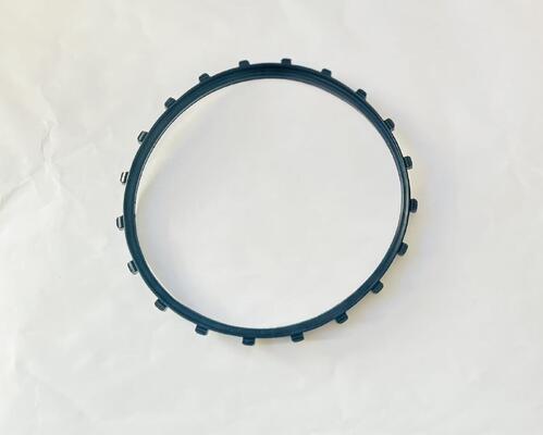 Automobiele rubber olie zegel. Zwarte ring gasket met lokalisatie klompen voor de motor inlaten manifold.